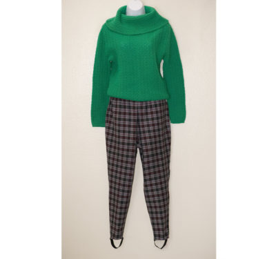 Vintage 80s Plaid Stirrup Pants