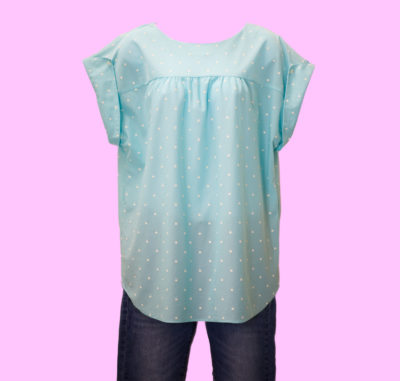 Vintage 1980s Aqua Blouse