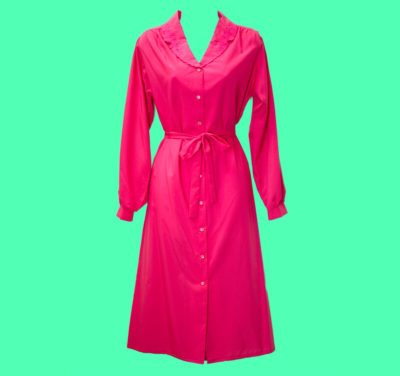 Vintage Pink 1970s Blouse Dress