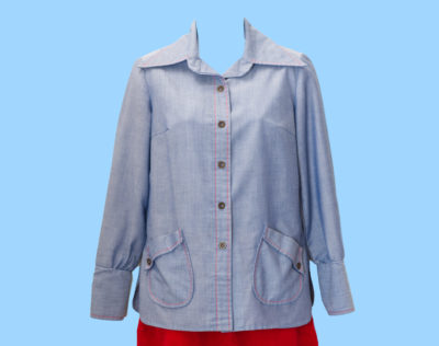 Vintage 1970s Blue Shirt by Russ Togs
