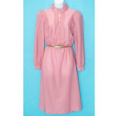 Vintage 1980s Dusty Rose Dress