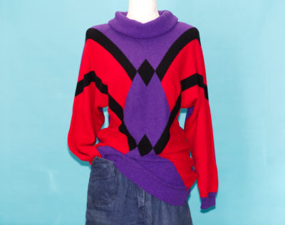 Vintage 1980s Cowl Neck Sweater