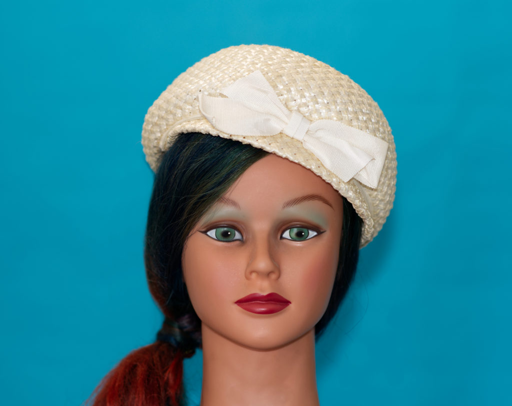 Vintage 1960s Straw Bubble Hat