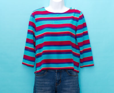 Vintage 1980s Striped Cropped Top