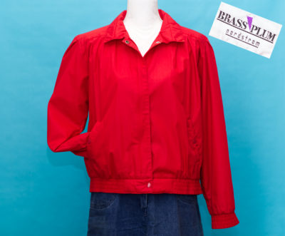 Vintage 1980s Red Brass Plum Jacket