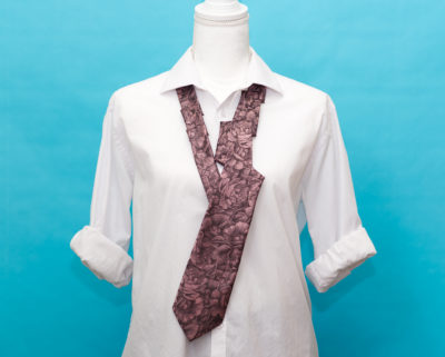 Upcycled Oscar de la Renta Pink and Black Floral Vintage Necktie