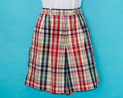 Vintage 1980s Plaid Walking Shorts