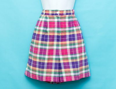 Vintage 1980s Plaid Walking Shorts by Jaclyn Smith