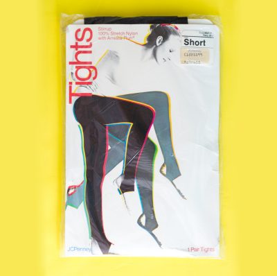 Vintage 1980s New Navy Stirrup Tights in Original Packaging
