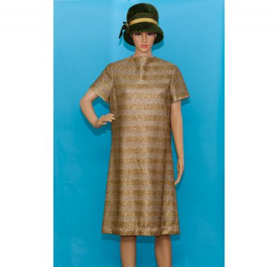 Vintage 1960s Metallic Gold Dress