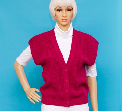 Vintage 1980s Pink Sweater Vest