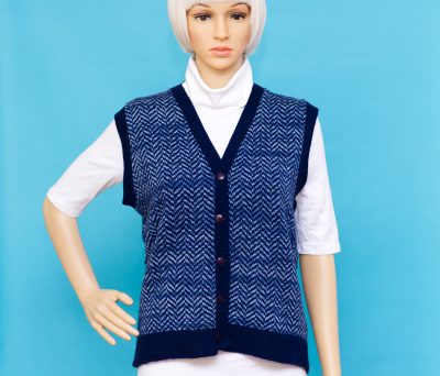 Vintage 1980s Blue Sweater Vest