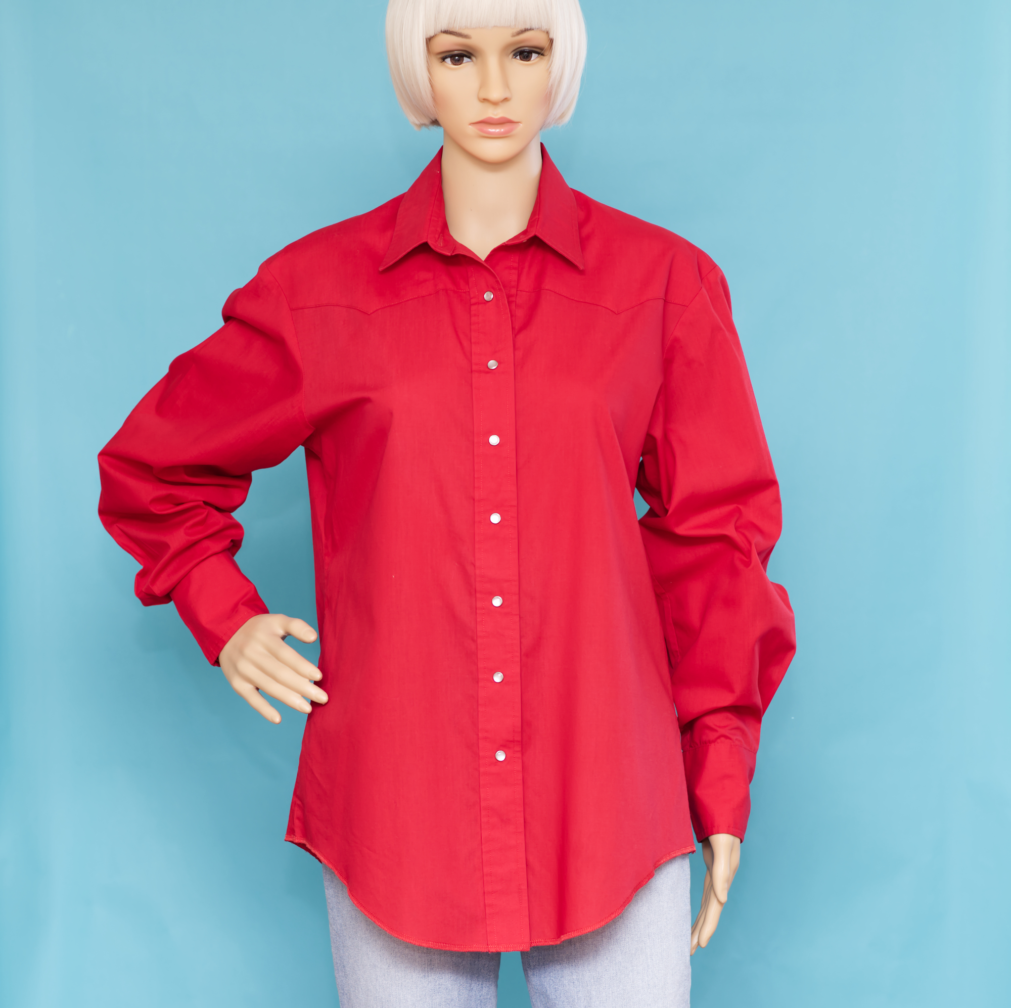 Vintage Red Western Shirt with Pearl Snaps – Bold Fashioned