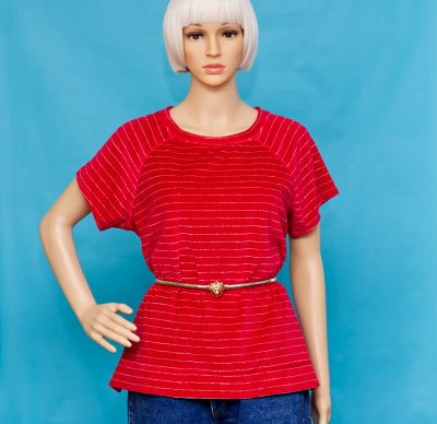 Vintage 1990s Red Velour Top | Liz Claiborne