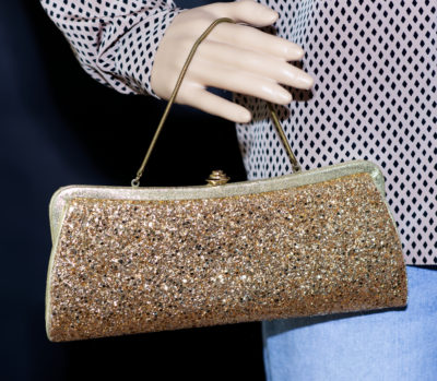 Vintage 1960s Glittery Gold Handbag