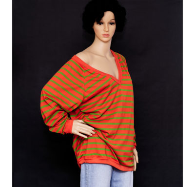 Vintage 1980s Over-Sized Deep V Top