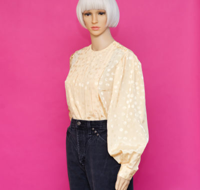 Vintage 1980s Yellow Blouse