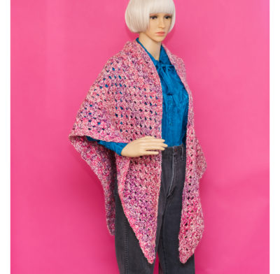 Vintage Wrap / Shawl Pink and Purple