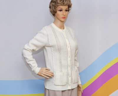 Vintage 1960s Cream Cardigan Sweater