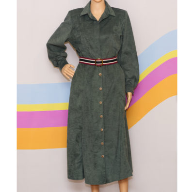 Vintage 1980s Green Midi Dress