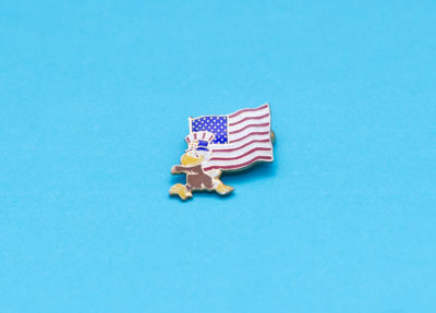 Vintage 1984 Sam the Eagle Flag Olympics Lapel Pin