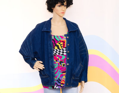Vintage 1980s Denim Batwing Jacket
