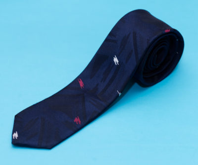 Vintage 1980s Navy Silk BonJour Necktie