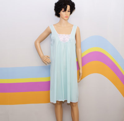 Vintage 1960s Minty Aqua Nightgown