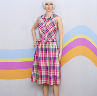 Retro Pink Plaid Shirtwaist Dress by J.Crew