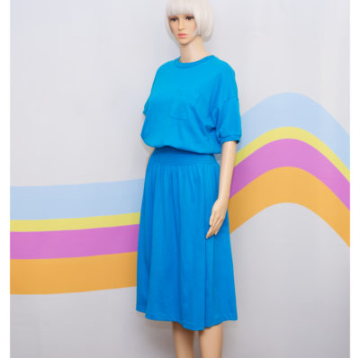 Vintage 1980s Turquoise Dress