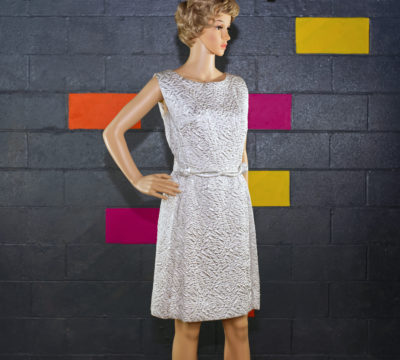Vintage 1960s Quilted Metallic Dress