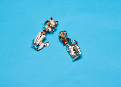 Vintage 1950s Pair of Poodles Pins