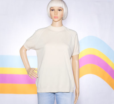 Vintage 1960s Cream Knit Top