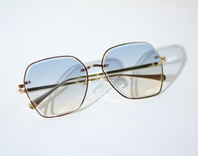 The Bianca J Retro Oversized Floating Lens Sunglasses - Light Fade