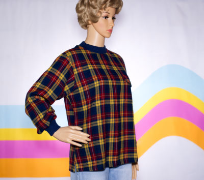 Vintage 1960s Wool Plaid Shirt