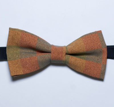 Retro Check Cork Bow Tie