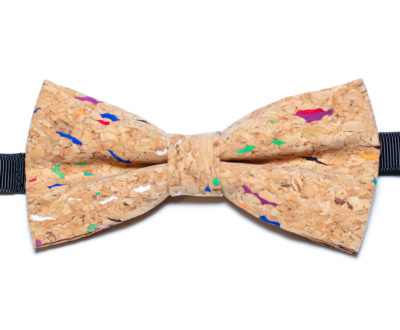 Retro Cork Bow Tie Colorful Confetti