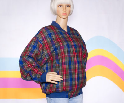 Vintage 1980s Plaid Wool Jacket