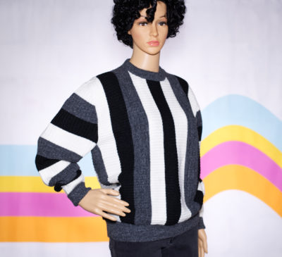 Vintage 1960s Campus Striped Sweater