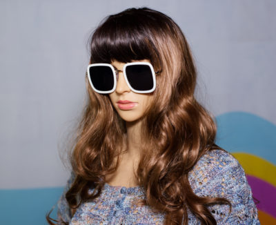 Retro Oversized White Square Sunglasses