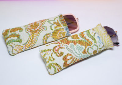Sunglasses Sleeve Eyeglass Case 1970s Vintage Fabric