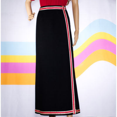 Vintage 1970s Wool Maxi Wrap Skirt