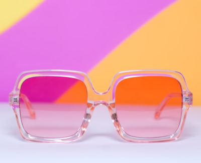 Retro Oversized Pink Boho Square Sunglasses
