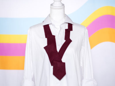 Upcycled 1980s Vintage Maroon Wool Necktie