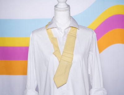 Vintage 1980s Upcycled Yellow Necktie