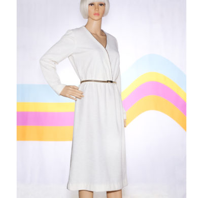 Vintage 1970s Cream Leslie Fay Dress