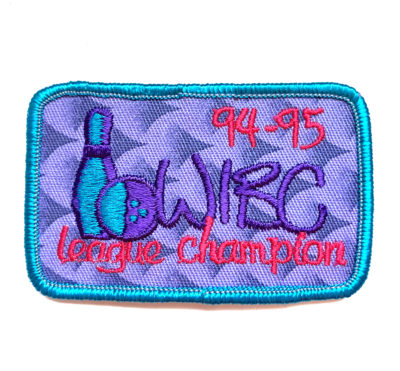 Vintage 1990s Bowling Patch Award League Champion