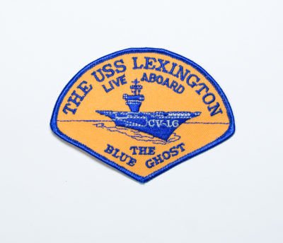 Vintage 1990s USS Lexington The Blue Ghost Patch