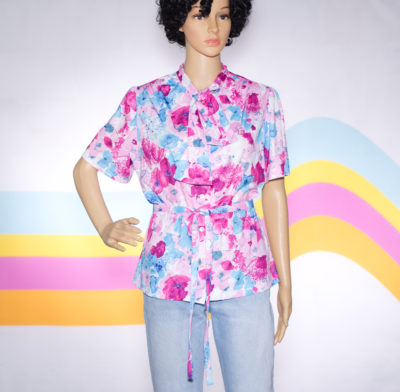 Vintage 1970s Floral Blouse