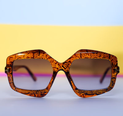 Retro Oversized Brown Angular Sunglasses
